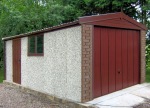 Spar Apex Concrete Garage 300 - Dark Woodgrain, Brick Posts Spar Apex Concrete Garage 300 - Dark Woodgrain, Brick Posts