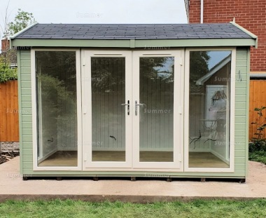 Apex Garden Office 435 - Painted, Double Glazed PVCu, Fitted Free Apex Garden Office 435 - Painted, Double Glazed PVCu, Fitted Free
