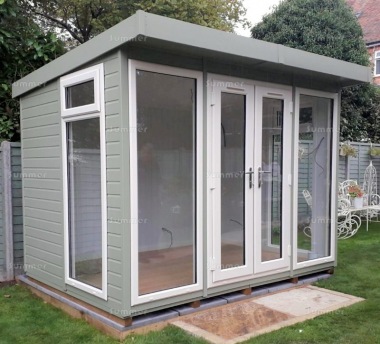 Pent Garden Office 473 - Painted, Double Glazed PVCu, Fitted Free Pent Garden Office 473 - Painted, Double Glazed PVCu, Fitted Free