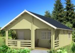 Four Room Apex Log Cabin 822 - Double Glazed, Loft Area Four Room Apex Log Cabin 822 - Double Glazed, Loft Area