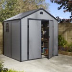 Steel Framed Plastic Shed 544 - Choice of 2 Colours, Polypropylene Panels Steel Framed Plastic Shed 544 - Choice of 2 Colours, Polypropylene Panels